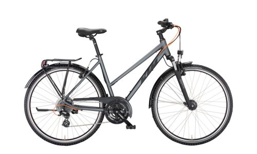 KTM  LIFE JOY NŐI KERÉKPÁR steelgrey matt (black+orange) 3x8 Shimano Altus váltó