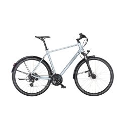   KTM  X-LIFE TRACK STREET FÉRFI KERÉKPÁR azzurro silver (dark grey + grey) 3 x8 Shimano Acera
