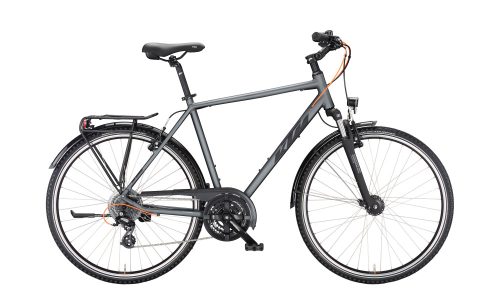 KTM  LIFE JOY FÉRFI KERÉKPÁR steelgrey matt (black+orange) 3x8 Shimano Altus