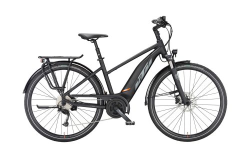 KTM MACINA FUN A510 NŐI E-BIKE black matt (grey+orange) SH Alivio 9 + BOSCH UC-A+5P2