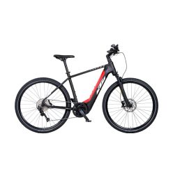   KTM M. ECROSS PRO 750 (S) BLACK MATT (WHITE+RED) FÉRFI E-BIKE SH DEORE 10 + BOSCH PT-CX7K4