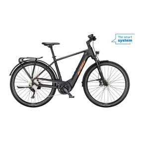  KTM MACINA SPORT CX750 LTD64 FÉRFI BLACK MATT (ORANGE+WHITE) SH DEORE 10 + BOSCH PT-CX7R4