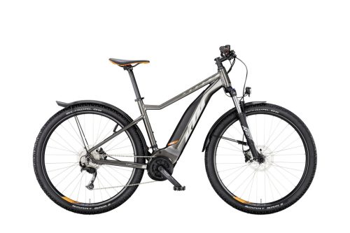 KTM MACINA RIDE 591 STREET MACHINE GREY (SILVER+ORANGE) SH ALIVIO 9+BOSCH UC-P5P2 SÁRVÉDŐVEL, LÁMPÁVAL SZERELVE