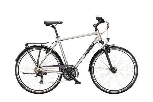 KTM LIFE JOY CORE GREY (BLACK+ORANGE) FÉRFI KERÉKPÁR 2X8 SHIMANO ACERA VÁLTÓVAL