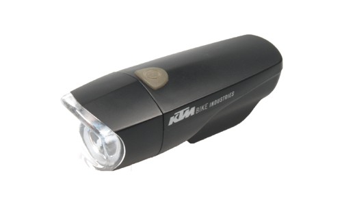 KTM SCHEINWERFER 1LED 1W INKL. HALTER UND BATTERIEN SCHWARZ MATT 31003