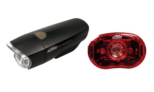 KTM BATTERIE LAMPENSET 1 WATT VORNE + 0,5 WATT HINTEN INKL. BATT 31044